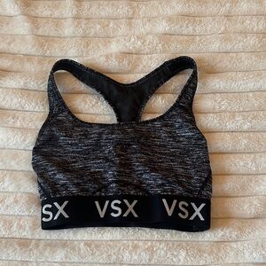 VSX Heathered Black Sports Bra